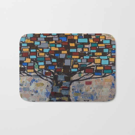 :: Stained Glass Tree :: Bath Mat