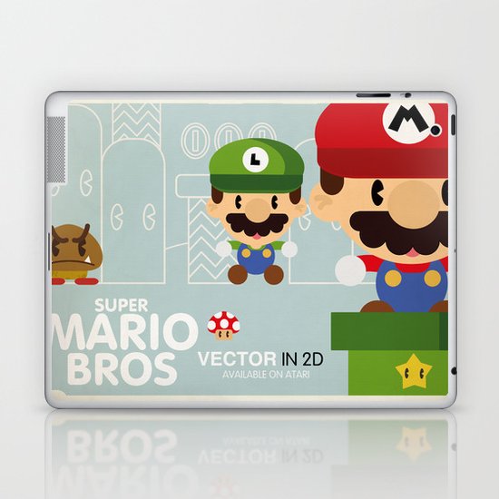 mario bros 2 fan art Laptop & iPad Skin
