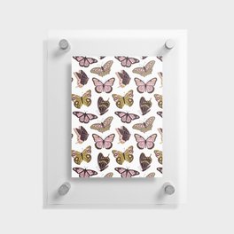 Texas Butterflies – Blush and Gold Pattern Floating Acrylic Print