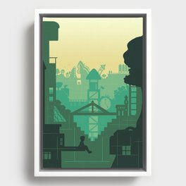 Green city Framed Canvas