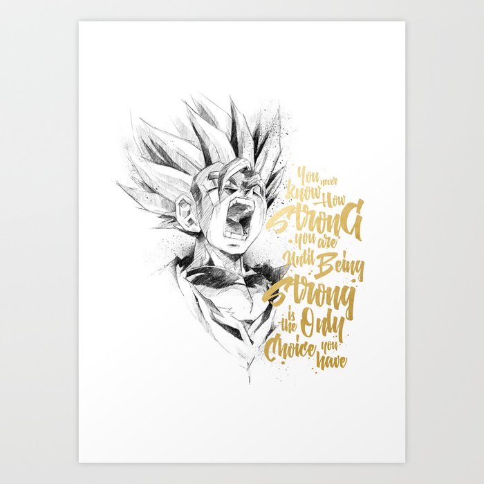 Dragonball Z - Strenth Art Print