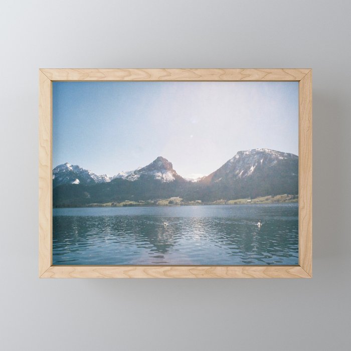 Mountains and Lake Framed Mini Art Print