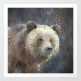 Grizzly 610, No. 2 sq. painterly Art Print