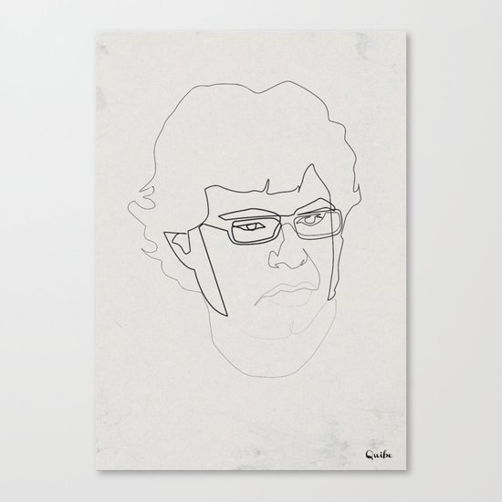One Line Jemaine Clement 5Flight of the Conchords Canvas Print