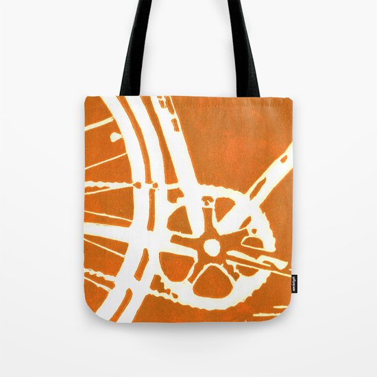 Orange Bike Tote Bag