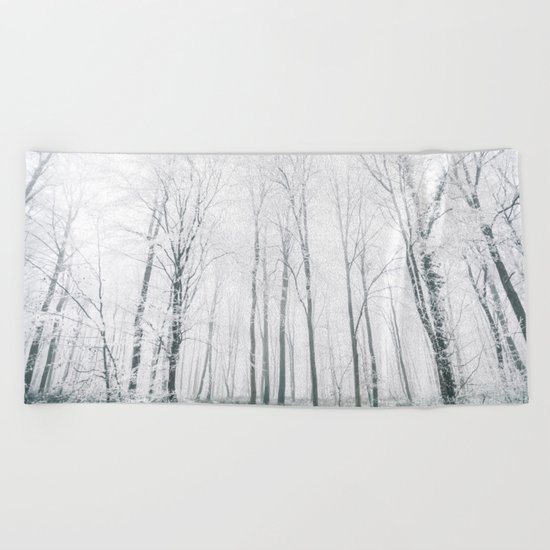Winter Forest Beach Towel