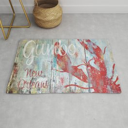 New Orleans Gumbo Sign Rug