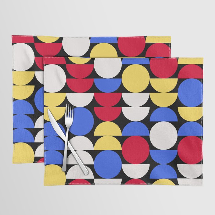 modern shapes_tate palette Placemat by quinnhopp Society6