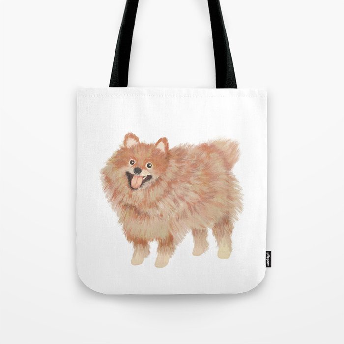 Pomeranian Illustration Tote Bag