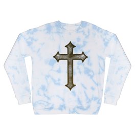 medieval Christian cross stone look Crewneck Sweatshirt