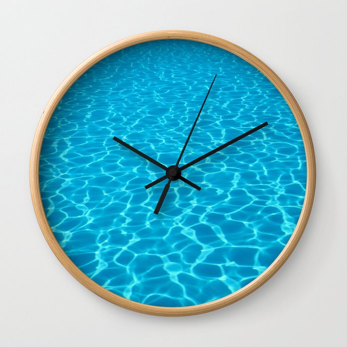 Swimming pool water sun reflection. Ripple Water. Wall Clock