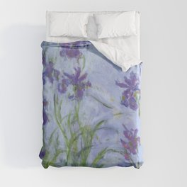 Claude Monet "Iris mauves" Duvet Cover