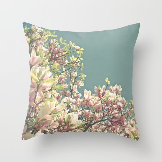 Magnolia in Bloom Throw Pillow