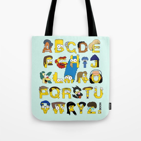 Simpsons Alphabet Tote Bag