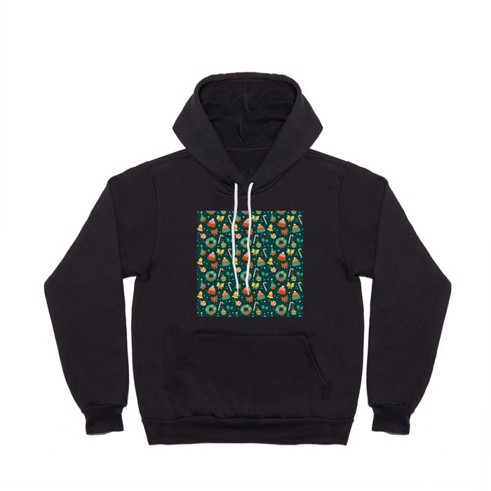 Christmas Pattern Colorful Decorative Elements Hoody