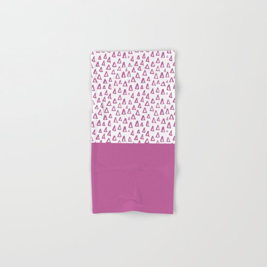 Triangles Purple Hand & Bath Towel