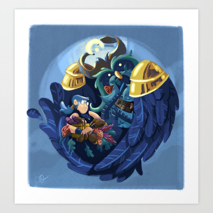 A Boomkin And His Priest Art Print