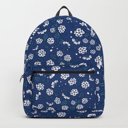 Blue Floral Expression Backpack