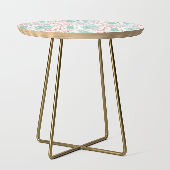 Cheetah Collection – Mint & Pink Side Table