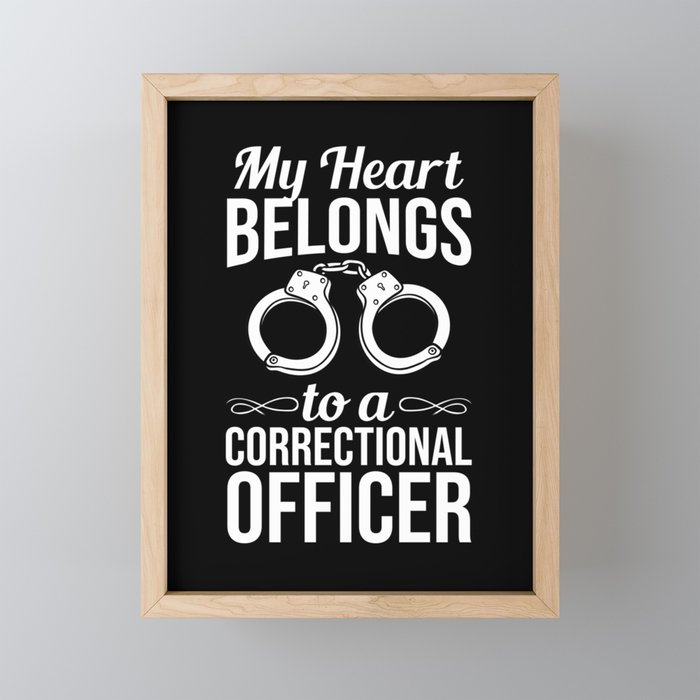 Correctional Officer Facility Flag Training Framed Mini Art Print