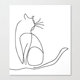 Cat Minimalist Canvas Print