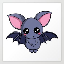 Cute Bat Art Print