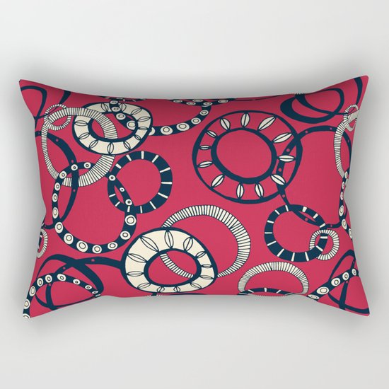 Honolulu hoopla red Rectangular Pillow