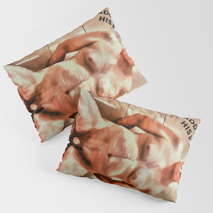 Bearded Grandfather likes to show his great Crotch. Throw Pillow by Miguel  Folgado