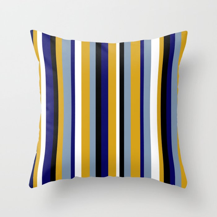 Light blue and online yellow throw pillows