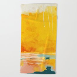 sunny landscape Beach Towel