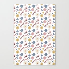 Little Flowers Pattern Canvas Print