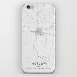 Moscow Idaho city map iPhone Skin