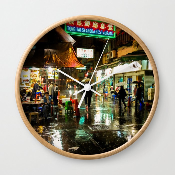 Hong Kong Cafe Yellow Wall Clock