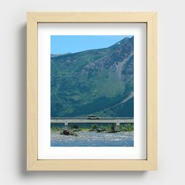 "Car on a Bridge" Waterton Alberta, Canada Recessed Framed Print