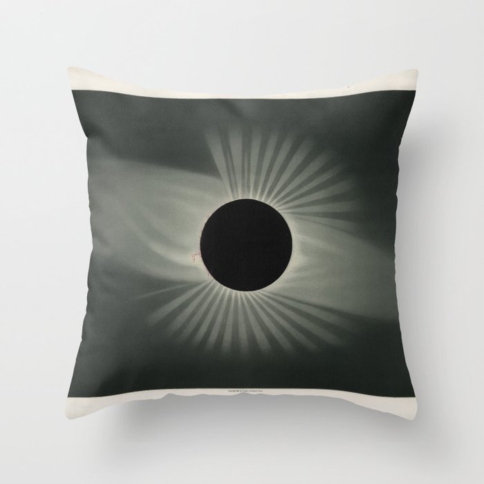 Total solar eclipse by Étienne Léopold Trouvelot Throw Pillow