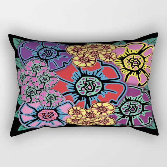 Abstract #408 Flower Power #10 Rectangular Pillow