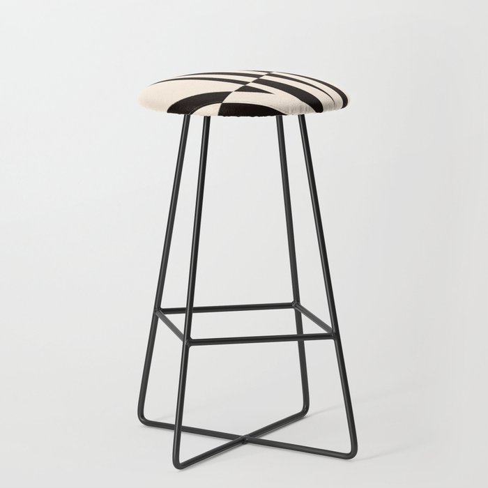 Black and White Abstract Simple Shapes Bar Stool