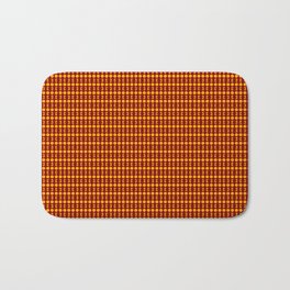 Pattern with small octagons. Maroon and Orange color. Bath Mat | Image, Unusual, Decorative, Fashion, Maroon, Illustration, Beauty, Abstract, Seamless, Small 