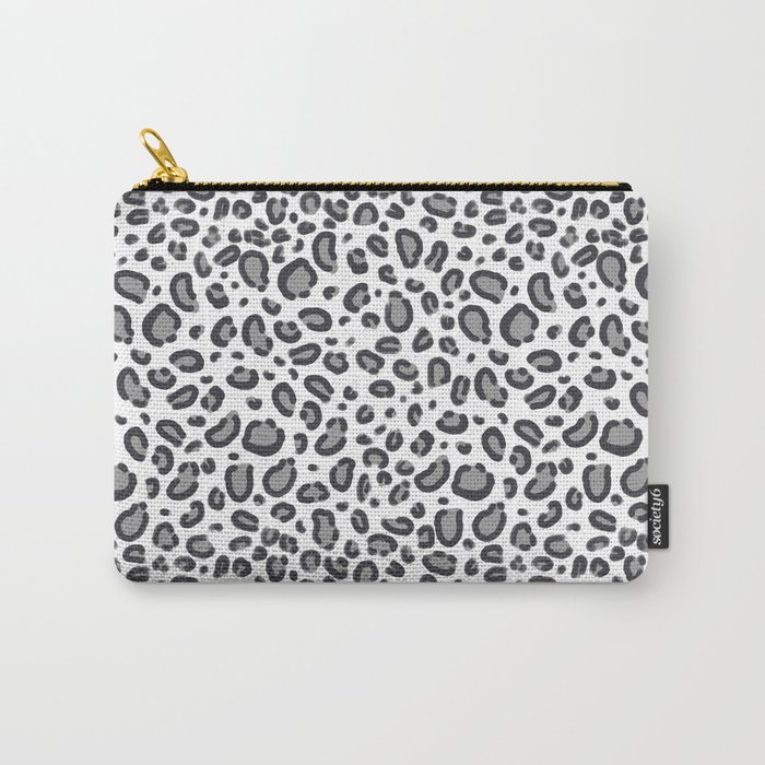 Cheetah pattern animal spots animal print pattern minimal black and white Carry-All Pouch