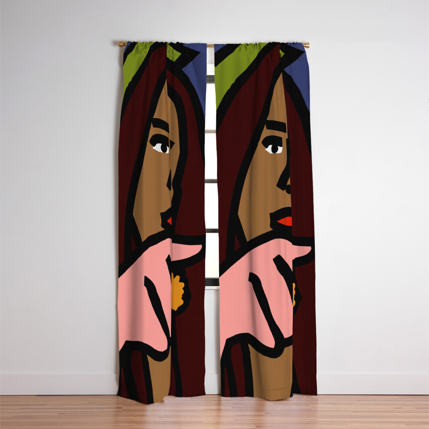 Woman Yelling At Cat Meme Detail 2 Blackout Curtain By Ellenhenryart Society6