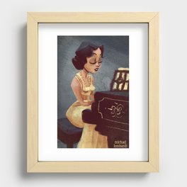piano girl Recessed Framed Print