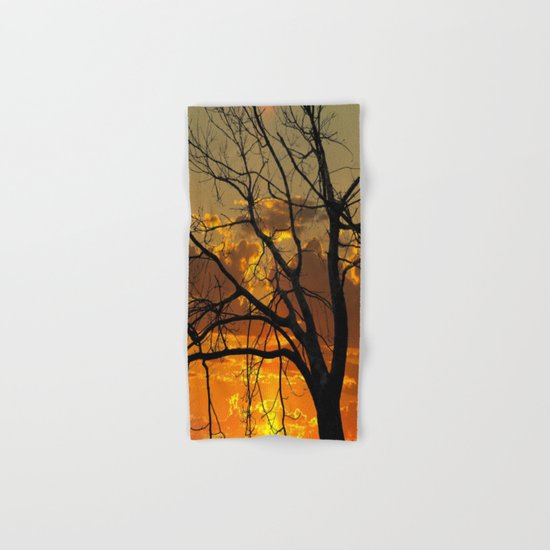 Sunset Tree, California Hand & Bath Towel
