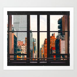 New York City Window #2-Surreal View Collage Art Print