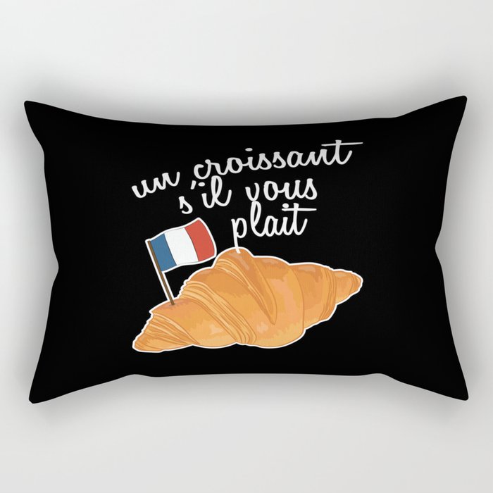 Un Croissant Sil Vous Plait -French Food Rectangular Pillow