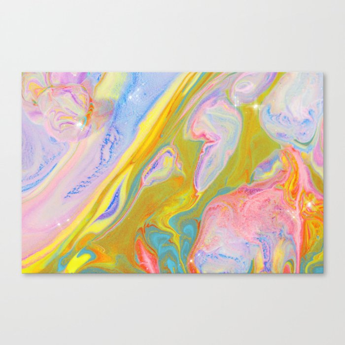 Colorful Marble Swirl Canvas Print