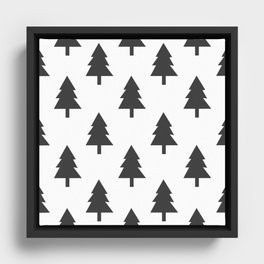 Beautiful Christmas Pattern Zigzag Framed Canvas