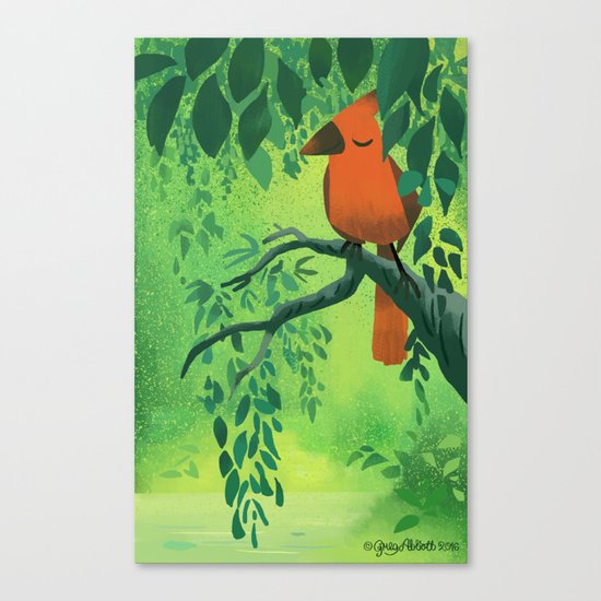 Red Bird Canvas Print