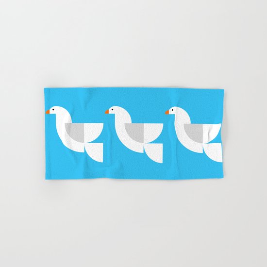 Geometric Dove Hand & Bath Towel
