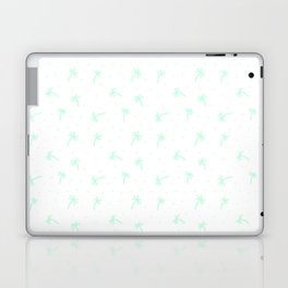 Mint Green Doodle Palm Tree Pattern Laptop Skin