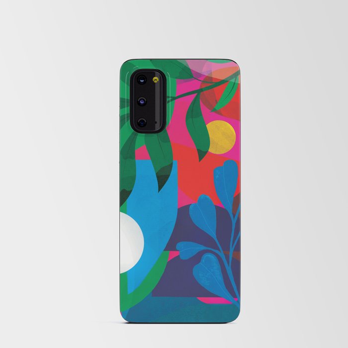 Leaves in the colorful rays of light 1 Android Card Case
